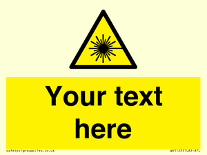 Custom Laser Hazard Sign